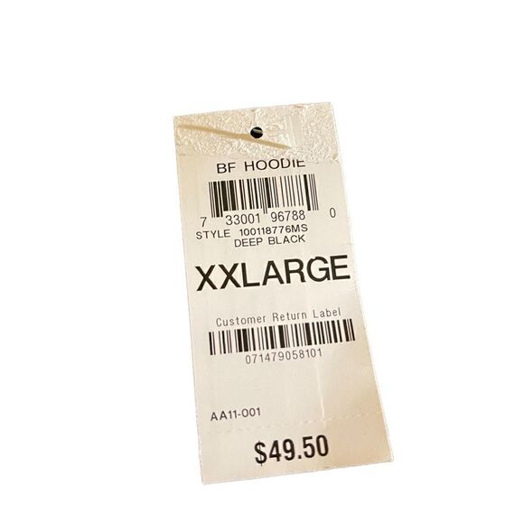 NWT Style &Co grey men hoodie ribbed long sleeves size XXL - Picture 7 of 10